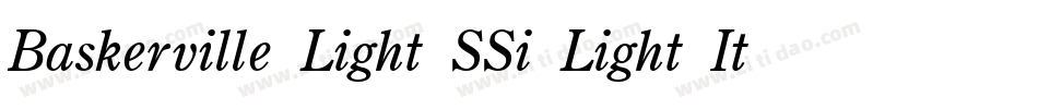 Baskerville Light SSi Light Italic字体转换